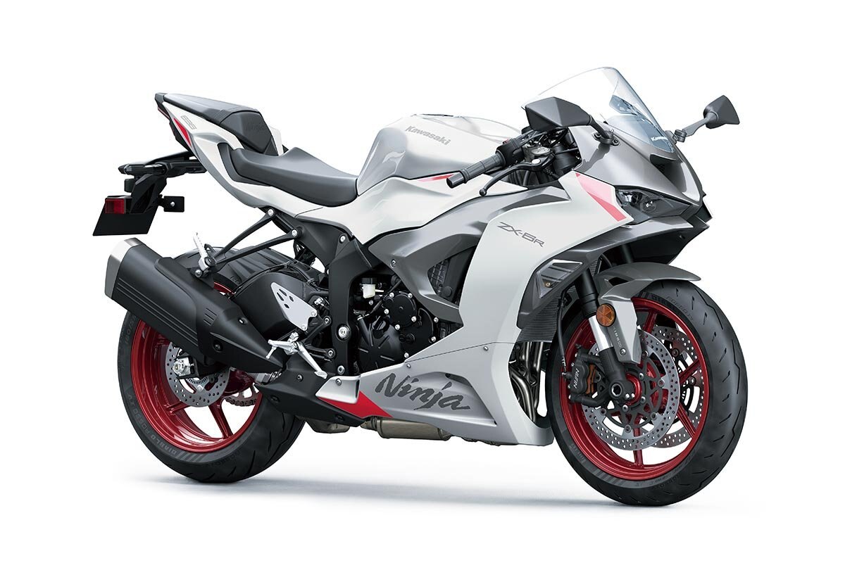 2025 Kawasaki NINJA ZX-6R NON-ABS Pearl Robotic White / Metallic