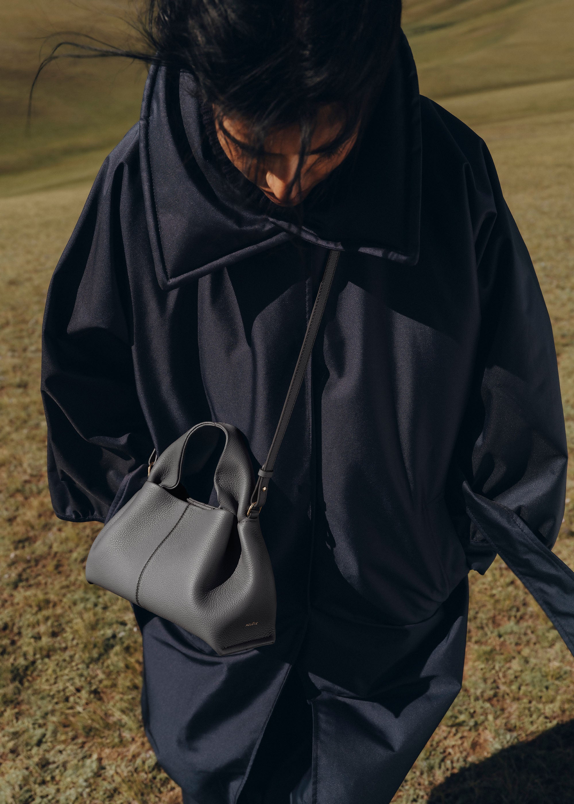 Polène | Bag - Numéro Neuf Mini - Textured Stone – Polène EU