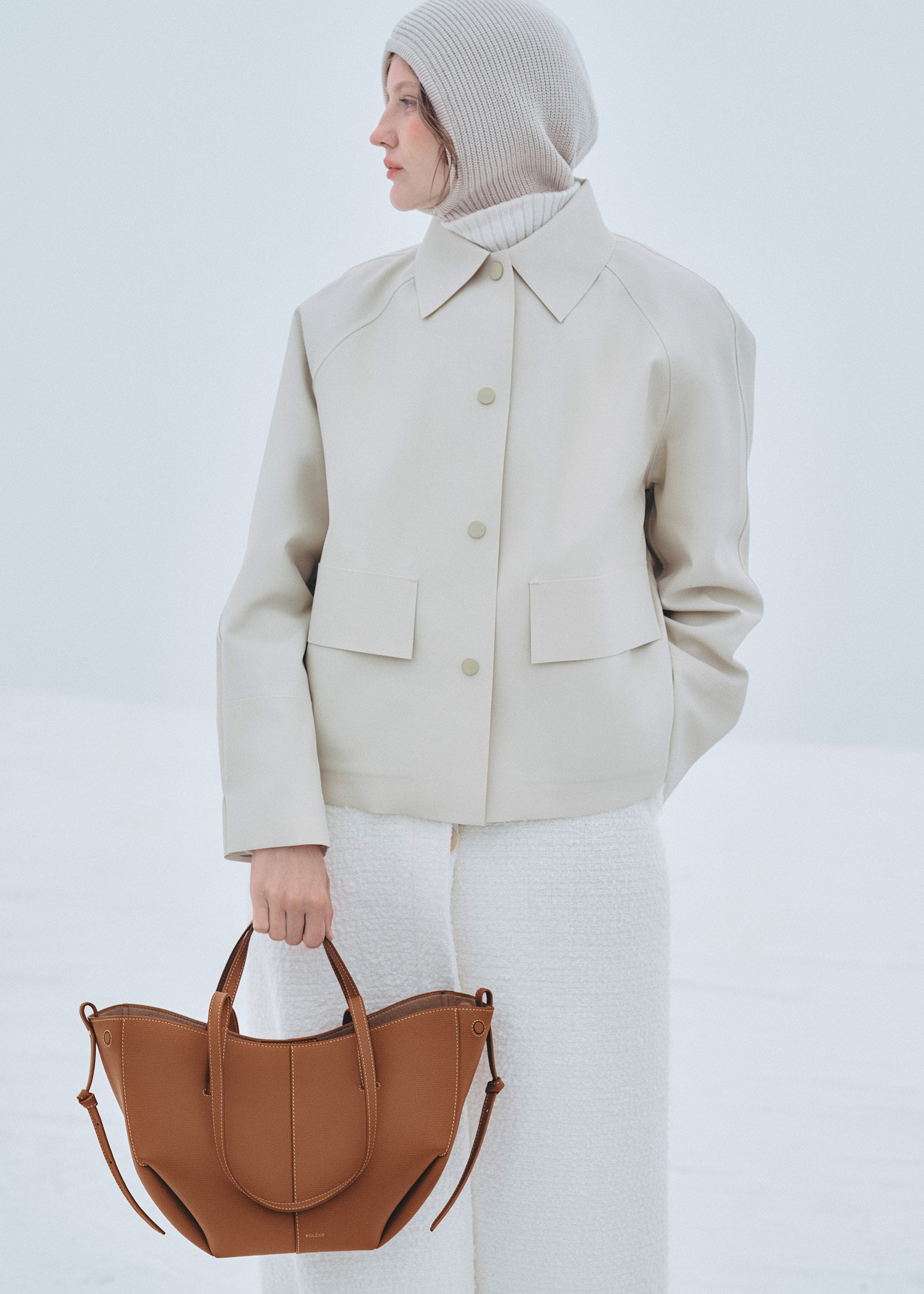 Polène | Bag - Cyme Mini - Textured Camel – Polène EU