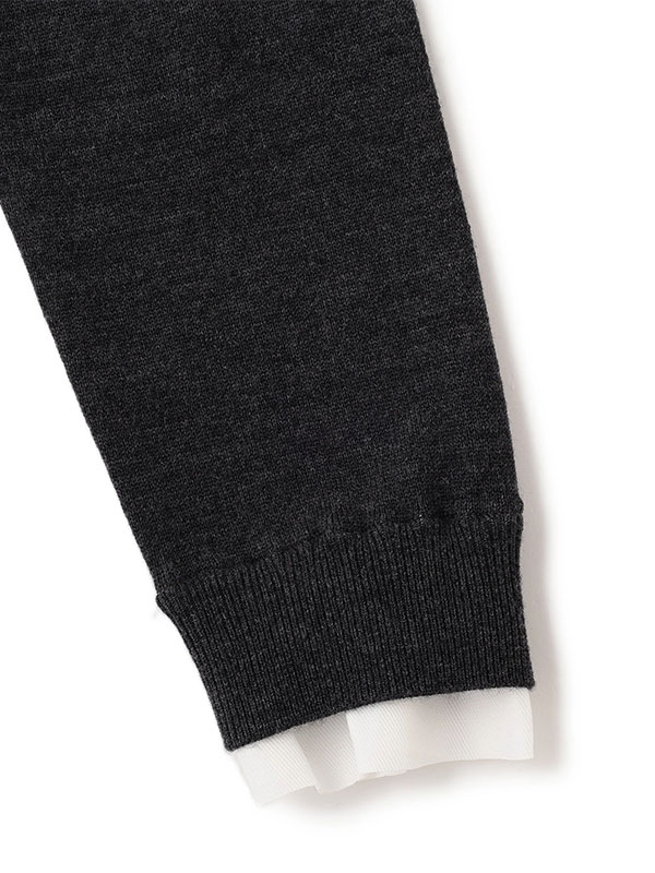 SANTEフラワーモチーフVネックニットカーディガン(F GREY): トップス