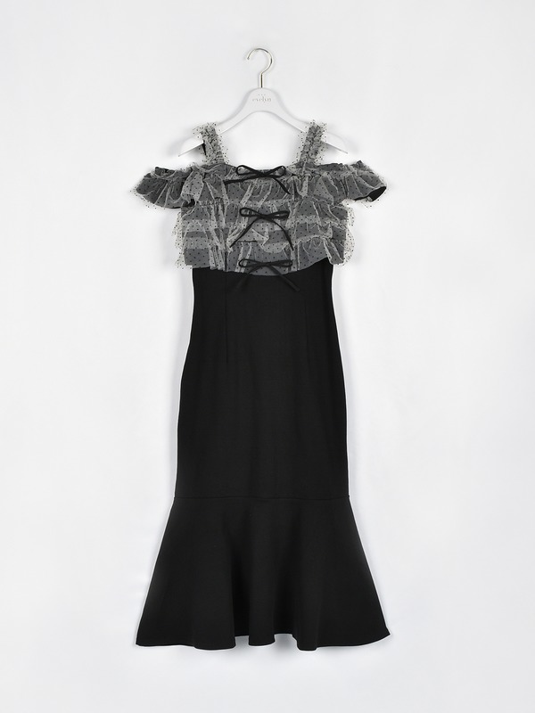 ドットシアードッキングワンピース｜evelyn（エブリン）公式通販サイト