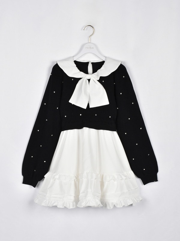 襟タックミニワンピース｜evelyn（エブリン）公式通販サイト