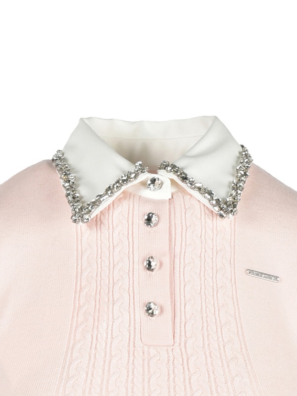 Collar Bijou Knit MIni Onepiece｜Rilly emulie （リリーエミュリ