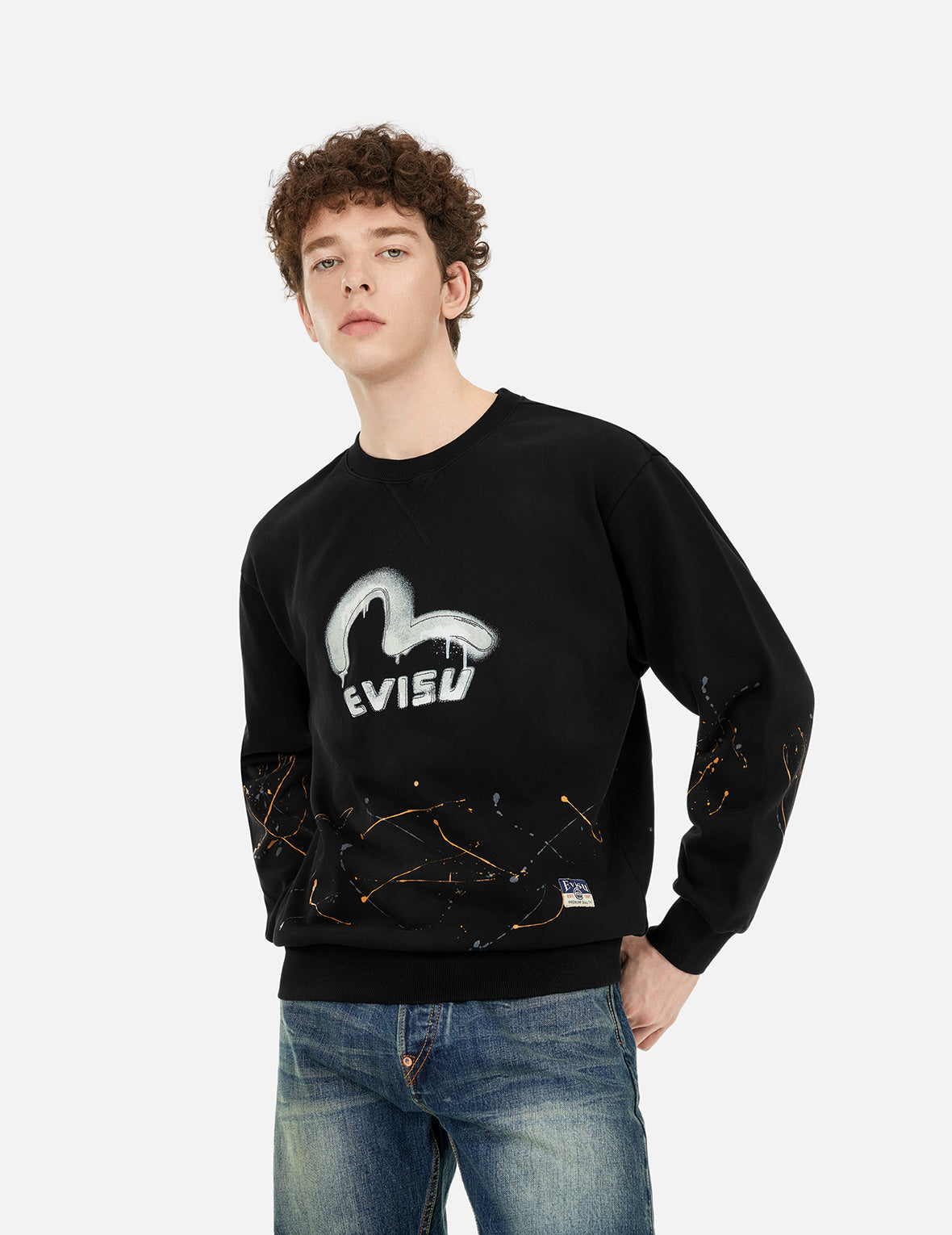 ロゴとカモメプリント リラックスフィットスウェットシャツ – EVISU