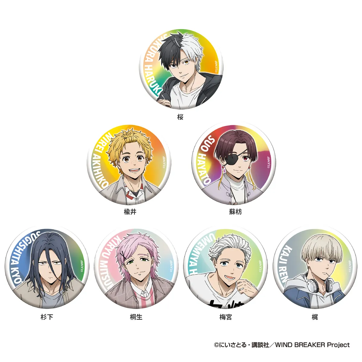 アイアップ公式通販】TVアニメ『WIND BREAKER』 グリッター缶バッジ