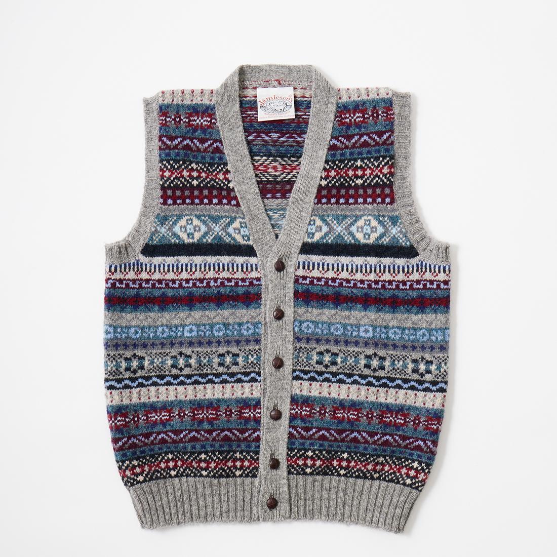 JAMIESON'S (ジャミーソンズ) AOFI VEE NECK WAISTCOAT - 748A_4 V