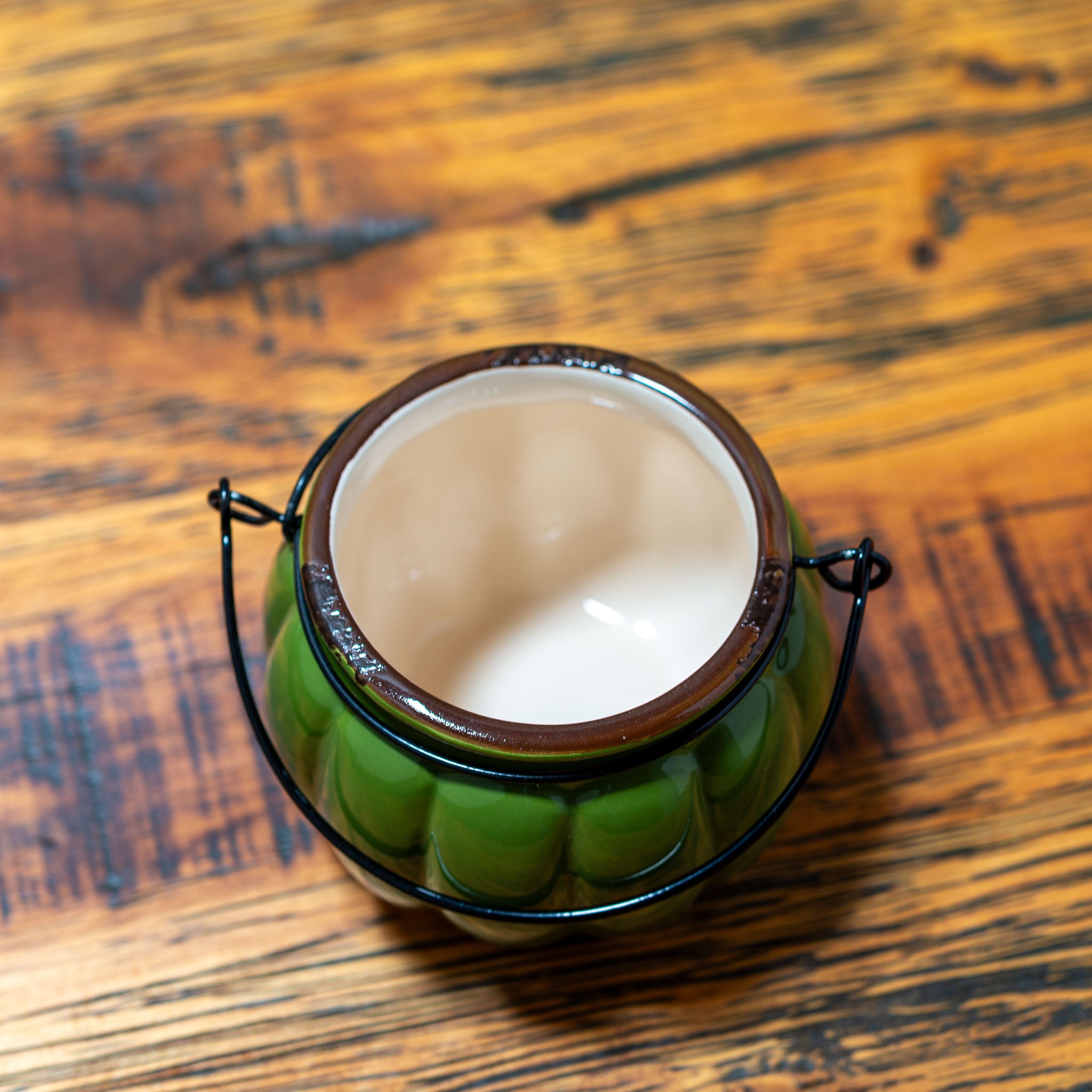 陶器製 ワイヤーアーム付き カラフルフラワーポット 全4種