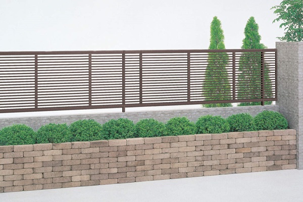 四国化成 アルミフェンス クレディフェンスHG1型 横格子境界フェンス