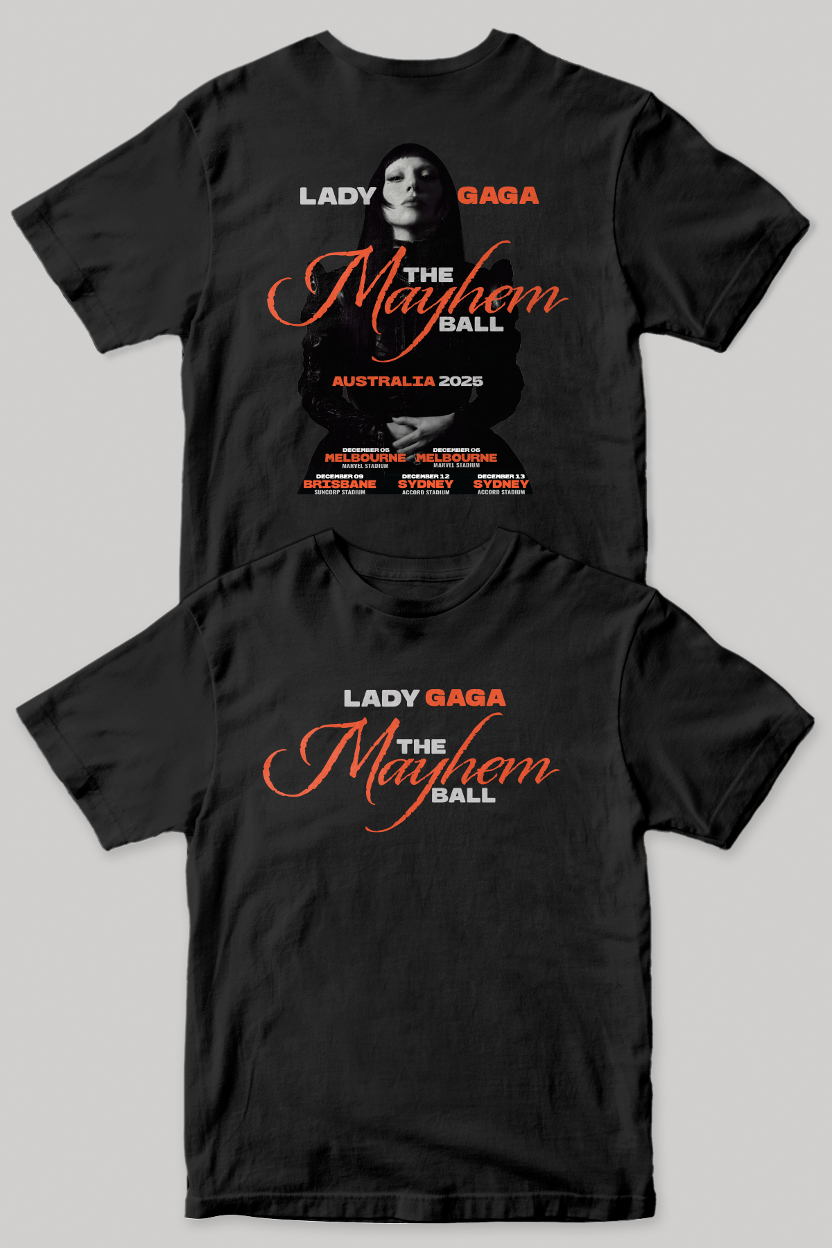 Lady Gaga The Mayhem Ball Tour Shirt | Black. – EZ Print Creations