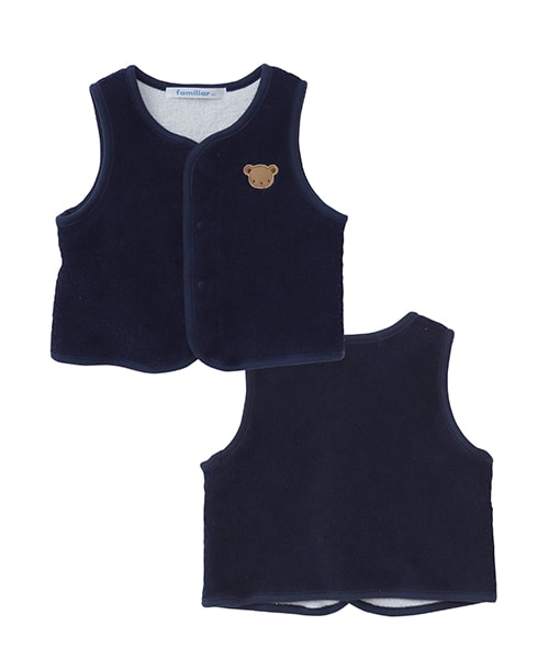 familiar ストライプ 長袖Tシャツ & 長ズボン & リバーシブルベスト