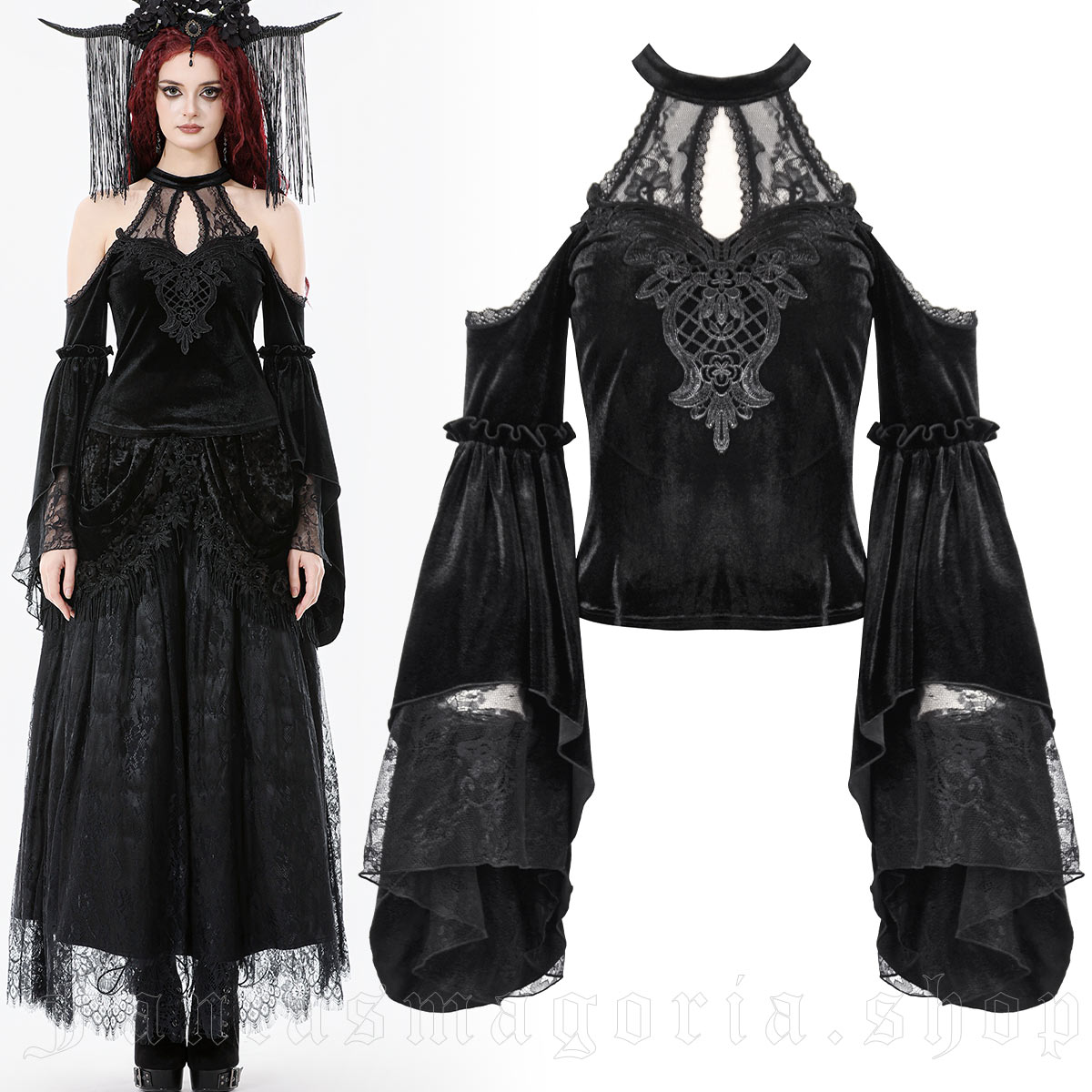 Celestial Darkness Velvet Top - Dark in Love