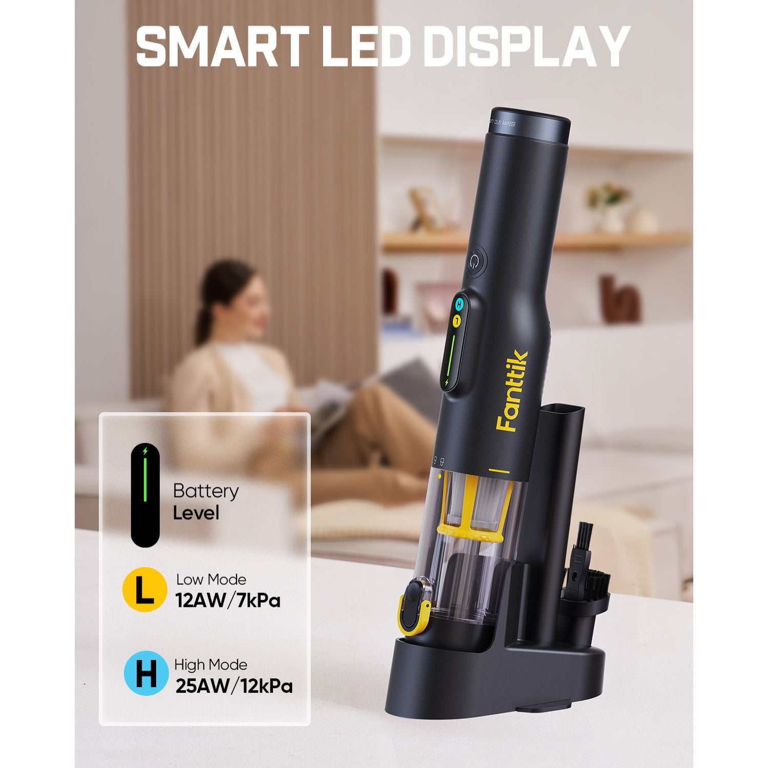 Fanttik Slim V10 Lite Car Vacuum - Mini Vacuum Cleaner