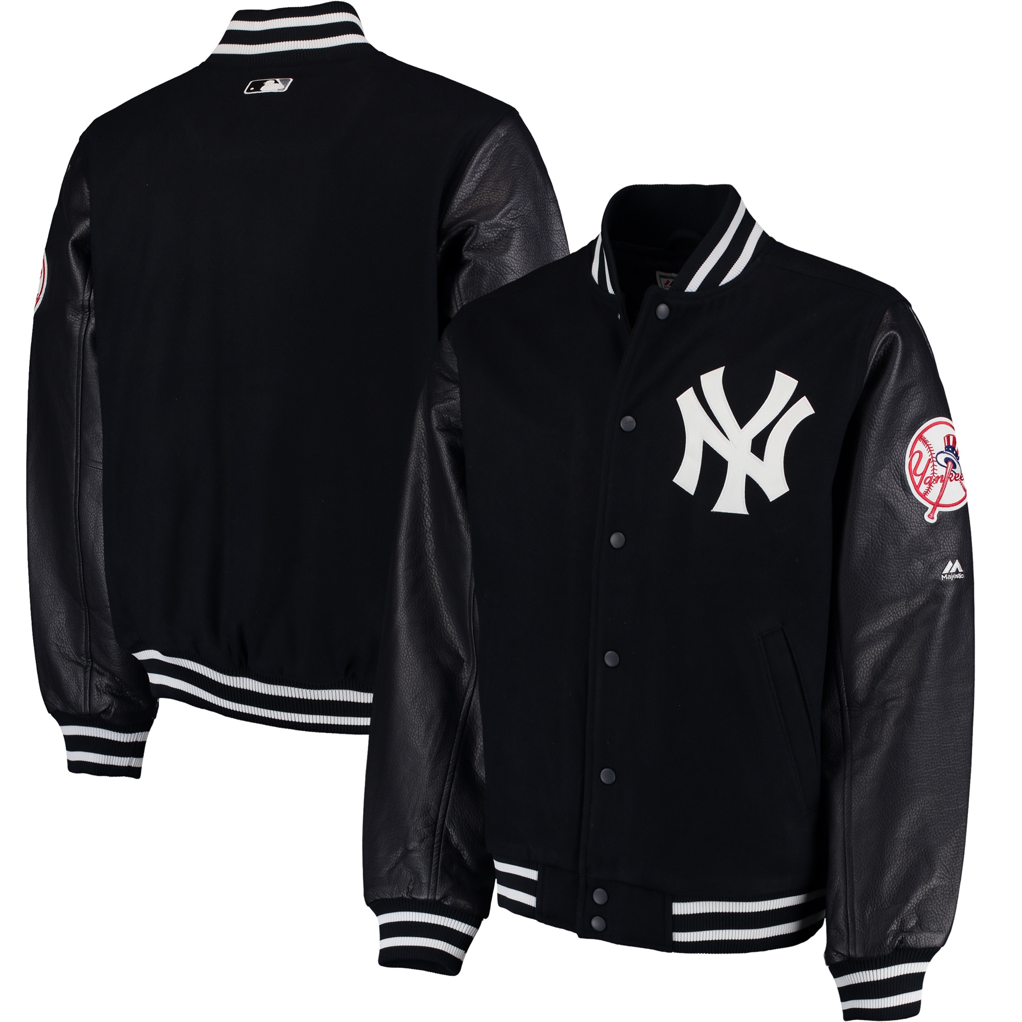 Men's New York Yankees Majestic Navy On-Field Varsity Jacket
