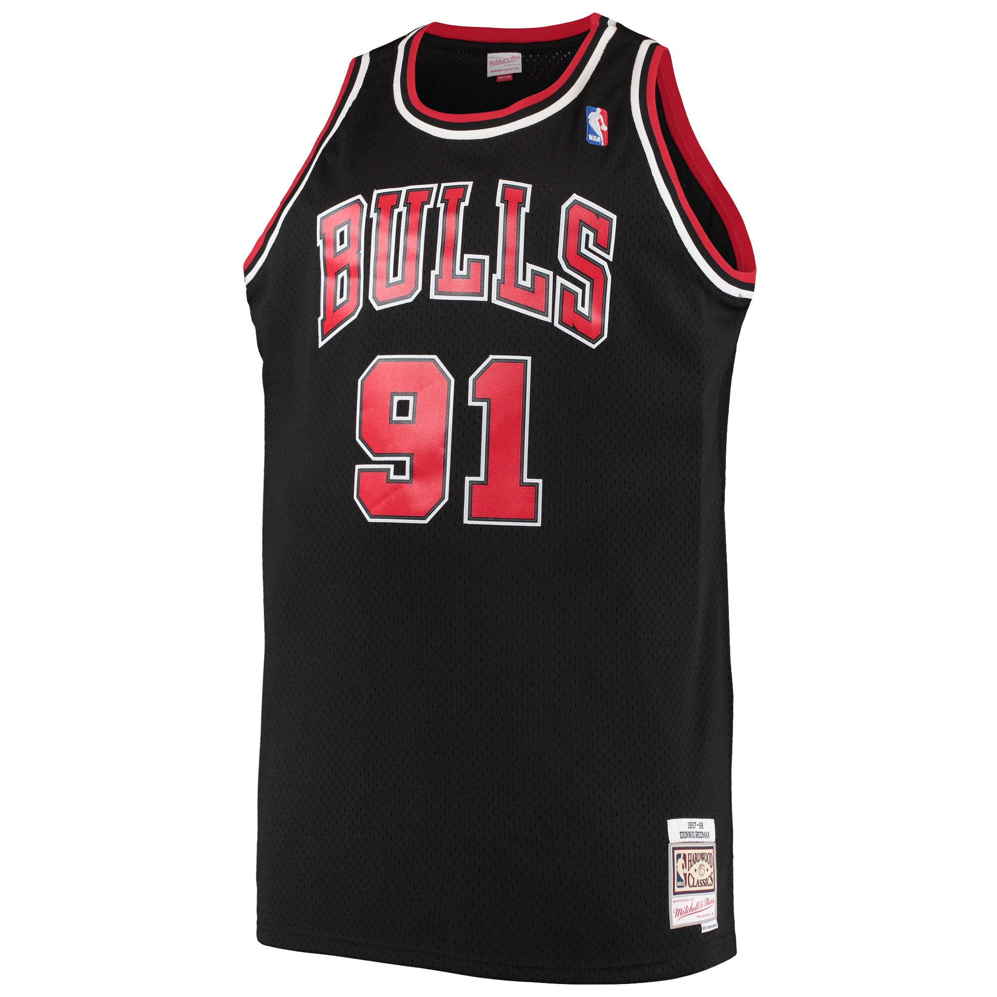 Men's Chicago Bulls Dennis Rodman Mitchell & Ness Black Big & Tall