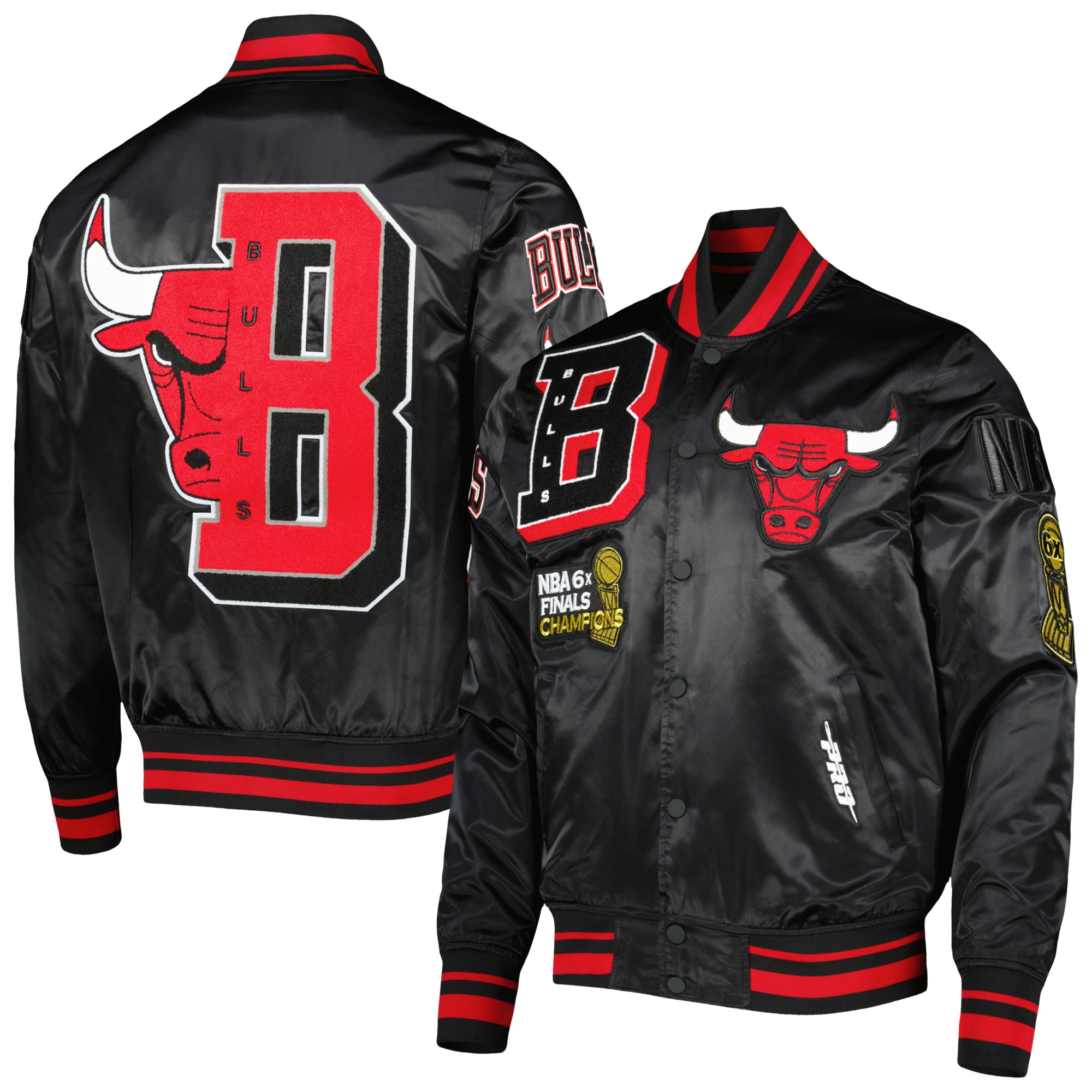 Men's Chicago Bulls Pro Standard Black NBA 6x Finals Champions
