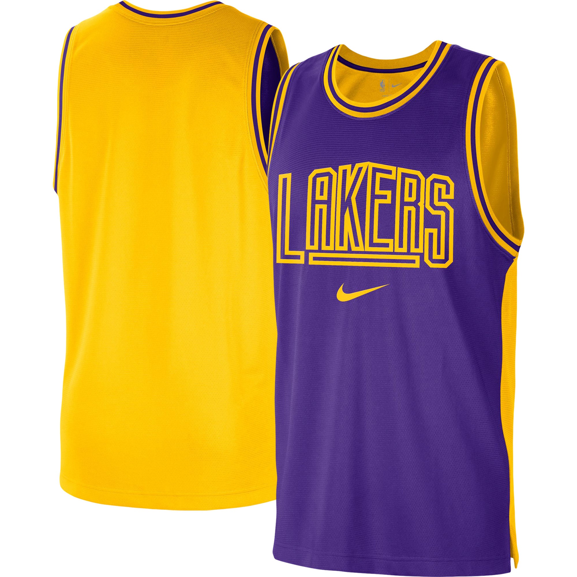Men's Los Angeles Lakers Nike Purple/Gold Courtside Versus Force