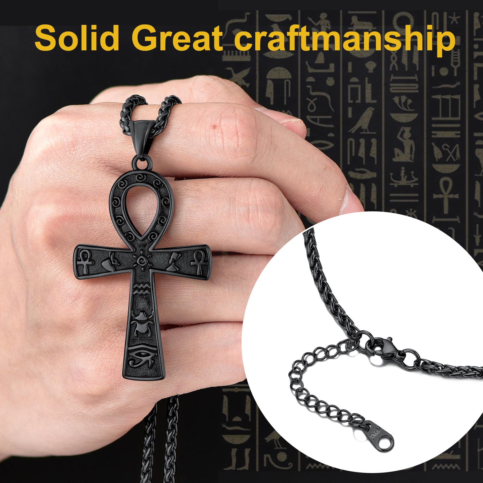 Ankh Cross Necklace for Men | Egyptian Jewelry – FaithHeart Jewelry