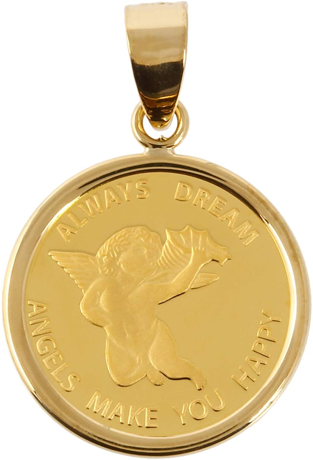 コインペンダントトップ エンジェル金貨（小） 1/25oz 18金フレームの