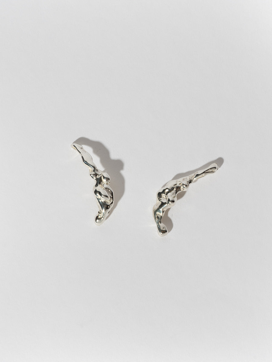 美品 FARIS シルバー Lava Small フープピアス 美品 FARIS シルバー