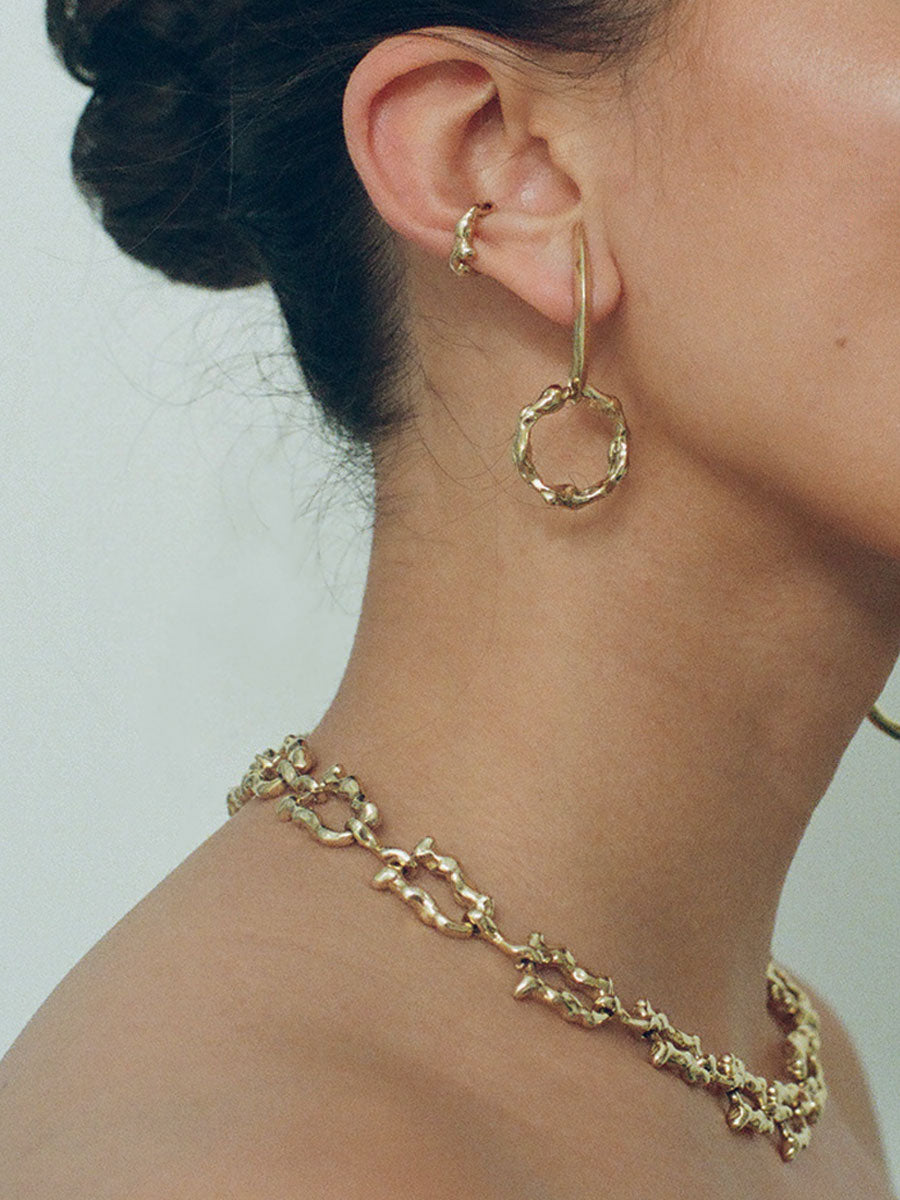 美品 FARIS シルバー Lava Small フープピアス 美品 FARIS シルバー