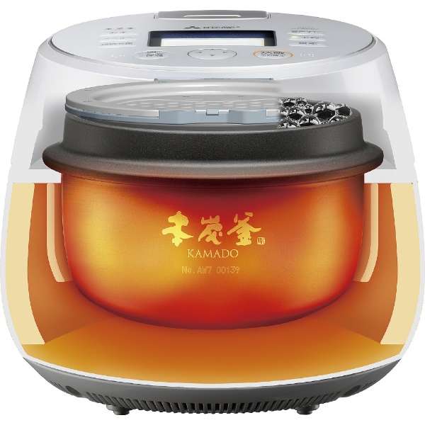 レンタル] [5.5合炊き] 三菱電機 本炭釜 KAMADO NJ-AWB10-B [黒曜] IH