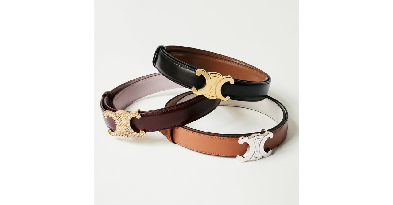 セリーヌがベルトコレクション発売 「トリオンフ」デザインのバックル
