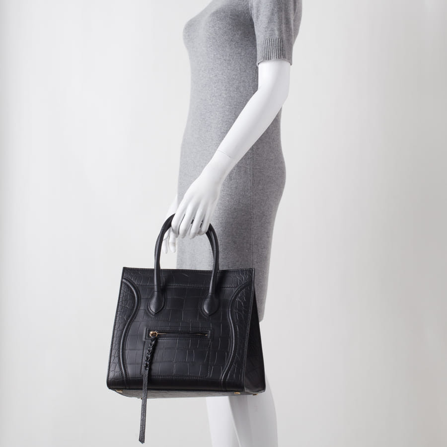 FAVOLOSO ダイヤモンド / CELINE セリーヌ ブラック クロコ型押し