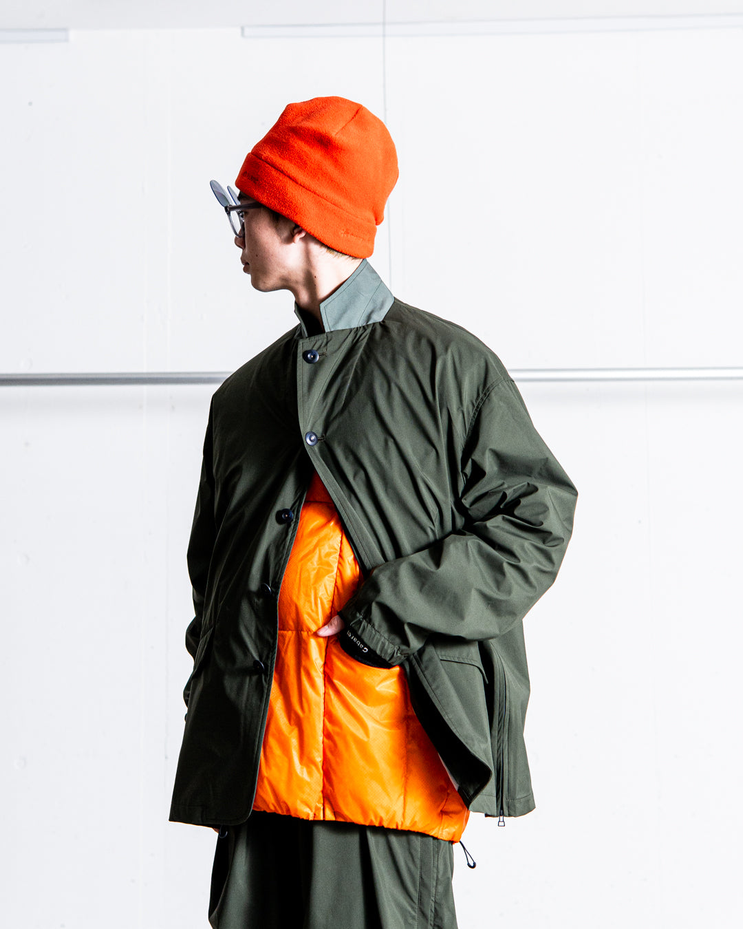 通販] UNTRACE (アントレース) 3L Stand Collar Coat_185 商品ページ