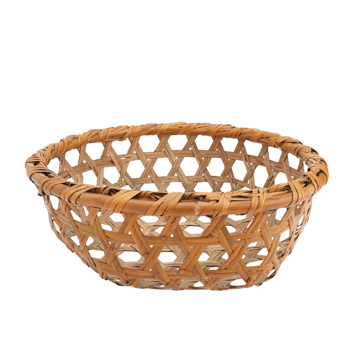 Vintage Japanese hexagonal weave bamboo basket (1900's) – The