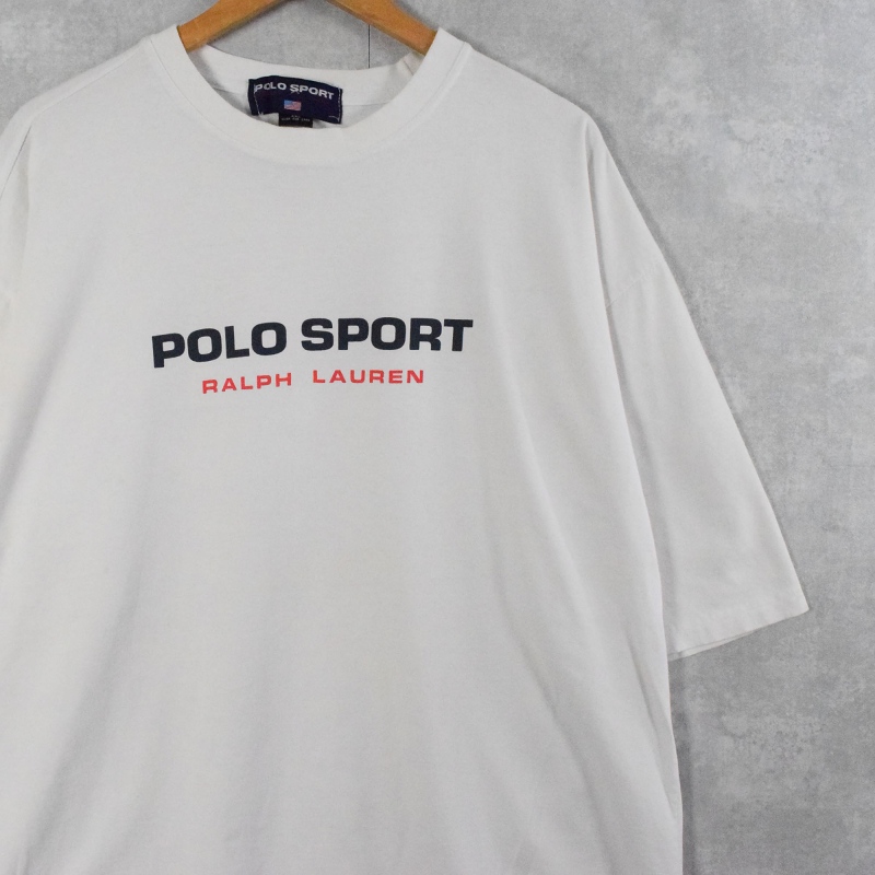 90年代 90s アメリカ製 ポロスポーツ ラルフローレン 白 ホワイト