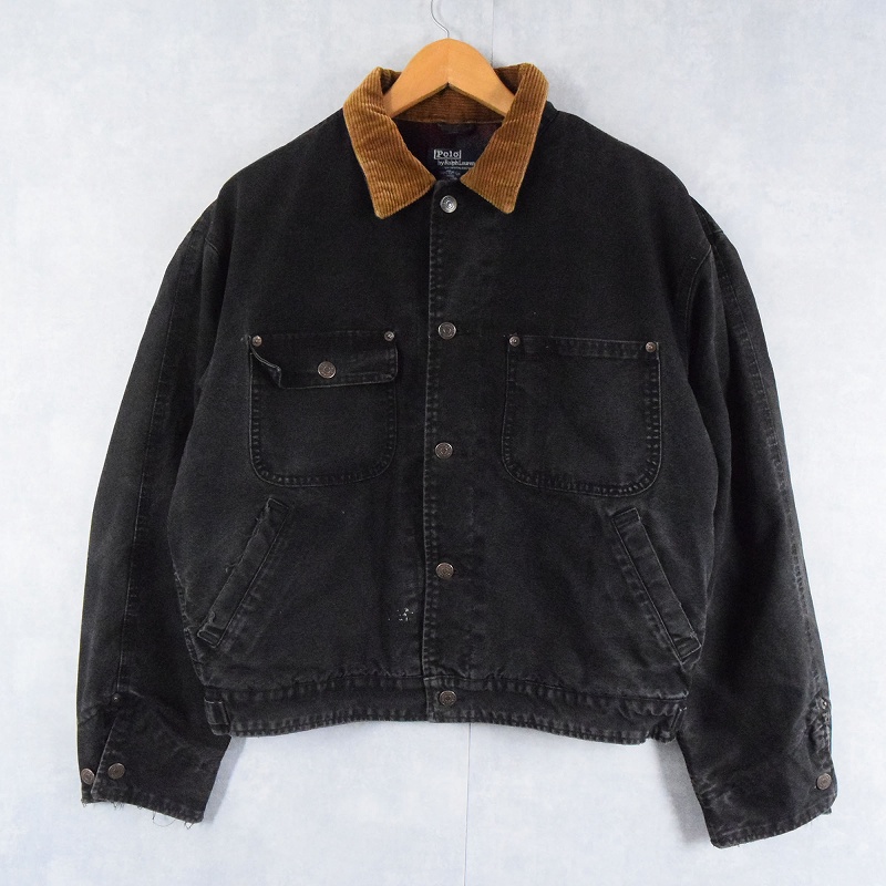 90年代 90s アメリカ製 ポロ ラルフローレン 黒 裏地付き | ビンテージ