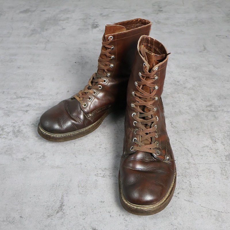 革靴 レザーシューズ レースアップブーツ ブラウン | ビンテージ古着屋