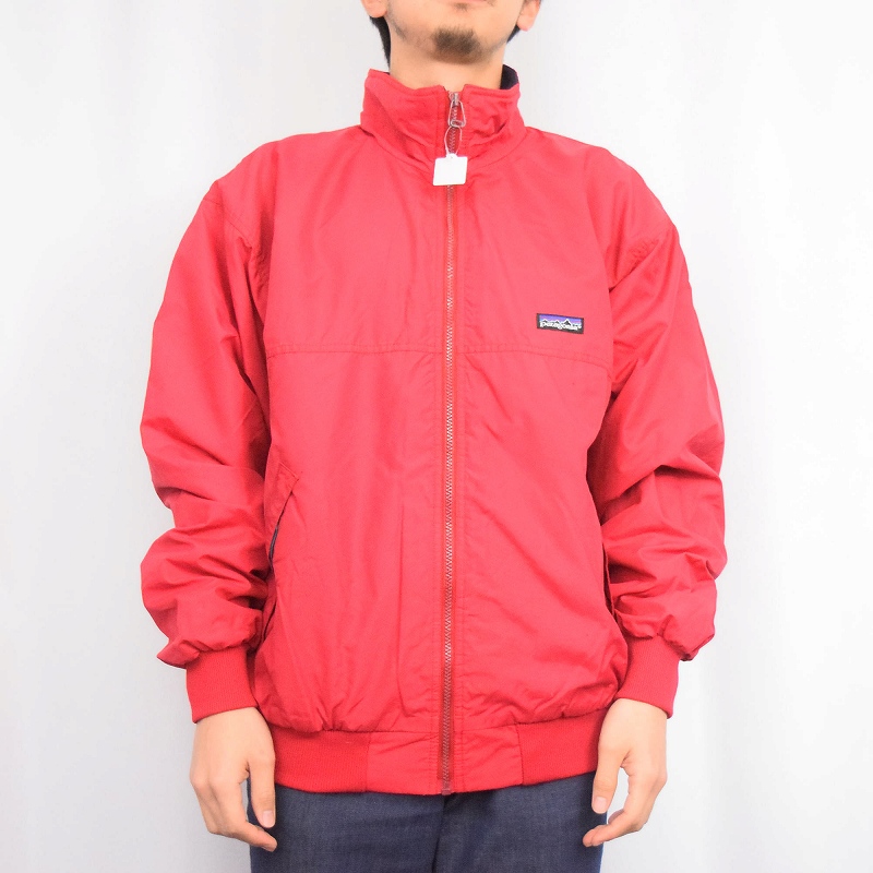 パタゴニア シェルドジャケット 赤 レッド フリースライナー ナイロン