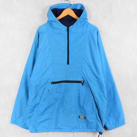 80s 80年代 エルエルビーン ハーフジップジャケット アメリカ製 青
