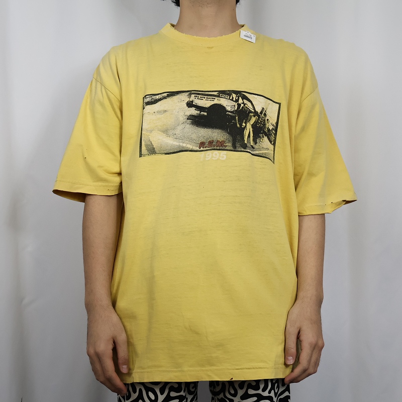 90年代 90s アール・イー・エム 音楽 ミュージック バンT 半袖