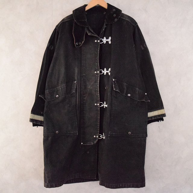 50年代 ファイヤーマンコート アンカーマーク コットンダック 黒