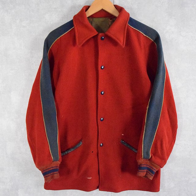 50年代 50s ロンスタ ファラオジャケット ツイード レッド 赤 ウール
