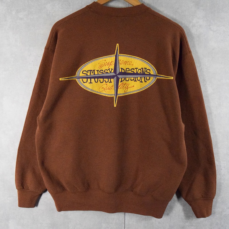 90年代 90s ステューシー 茶色 ブラウン アメリカ製 スケートボード