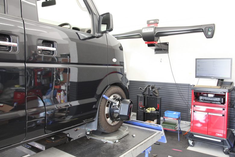 エブリイ DA64W ストリートライド車高調取り付け 四輪アライメント調整