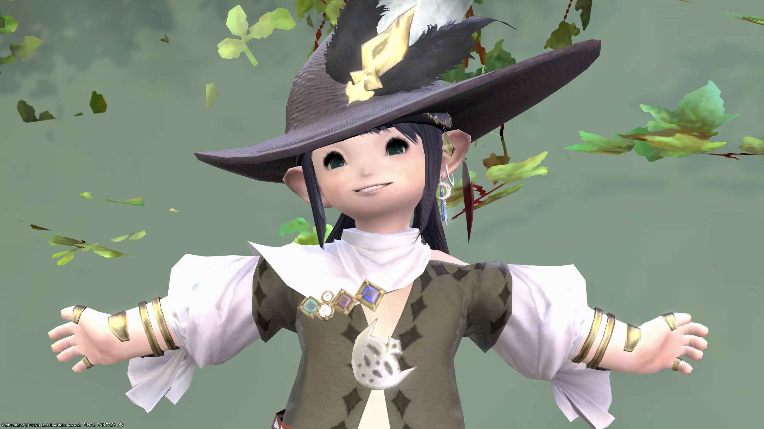 吟遊詩人のAF1装備・森の音楽家『コラル』シリーズ (ララフェル女子Ver