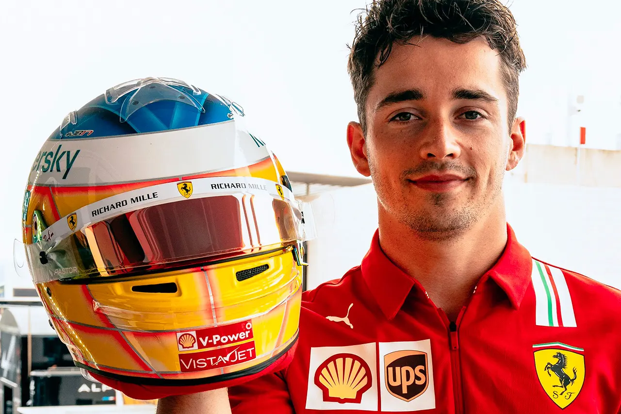 フェラーリF1のシャルル・ルクレール、キャリア初期のヘルメット