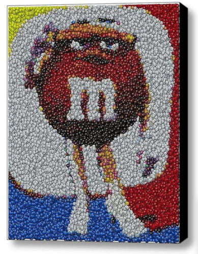 Framed Mrs. Brown MM M&Ms Candy incredible Mosaic Limited Edition