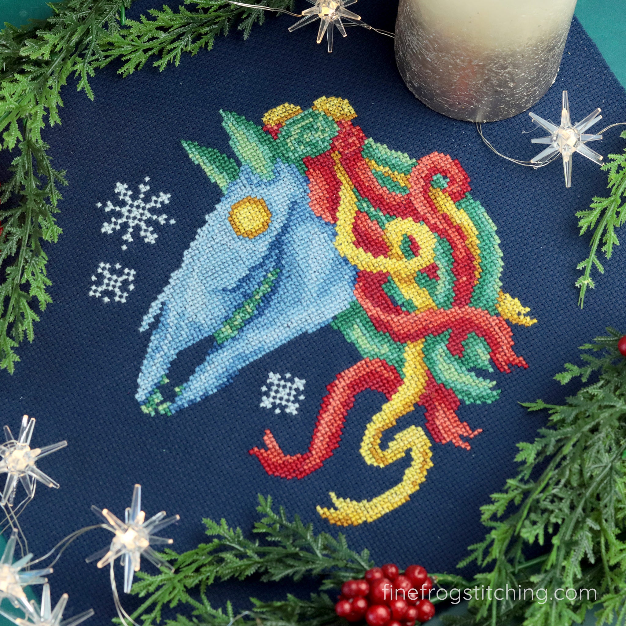 Mari Lwyd - PDF christmas holiday horse skull welsh cross stitch