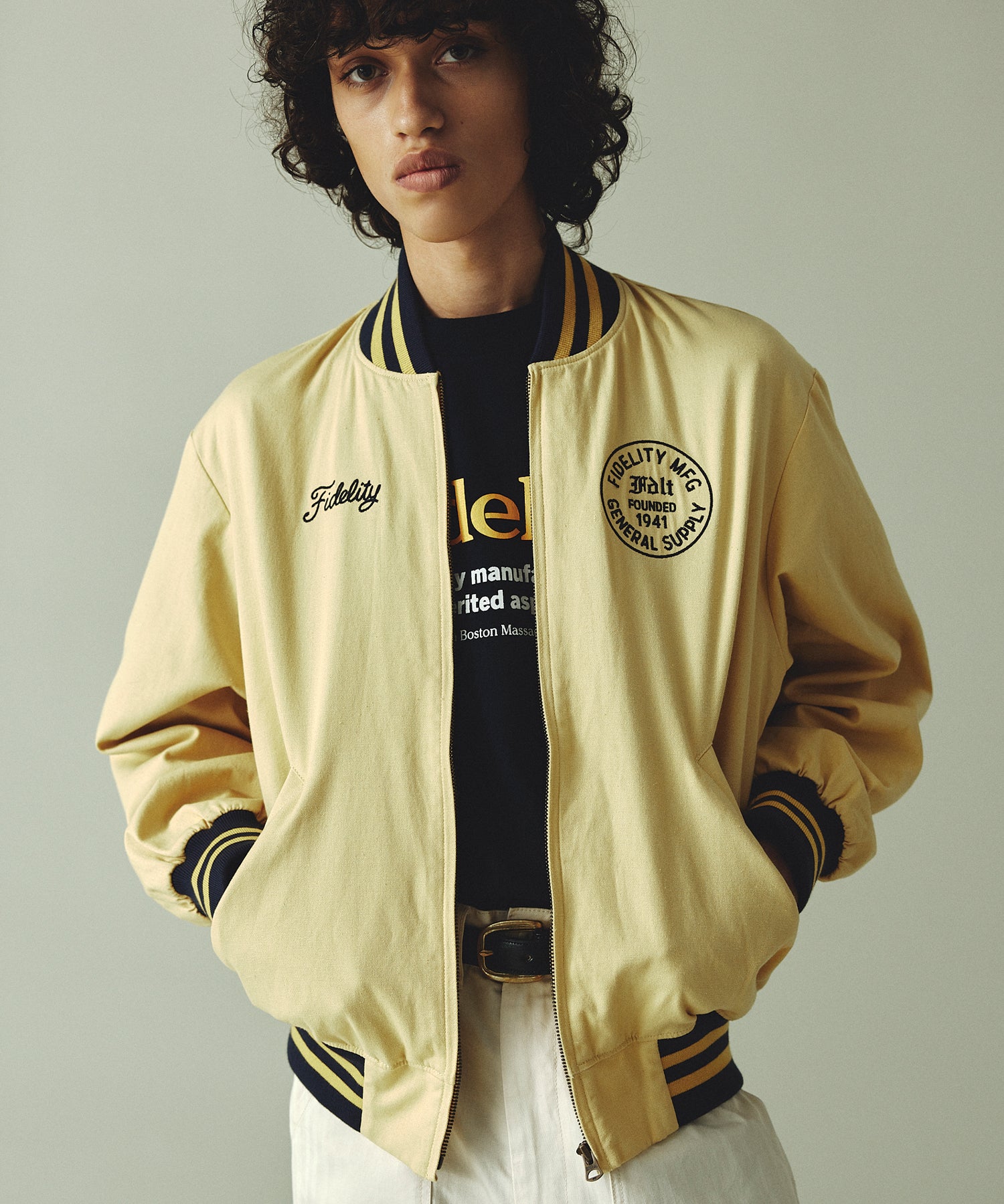 SKOOKUM x FIDELITY] SPORTS JACKET (OFF White) | スタジアムジャケット