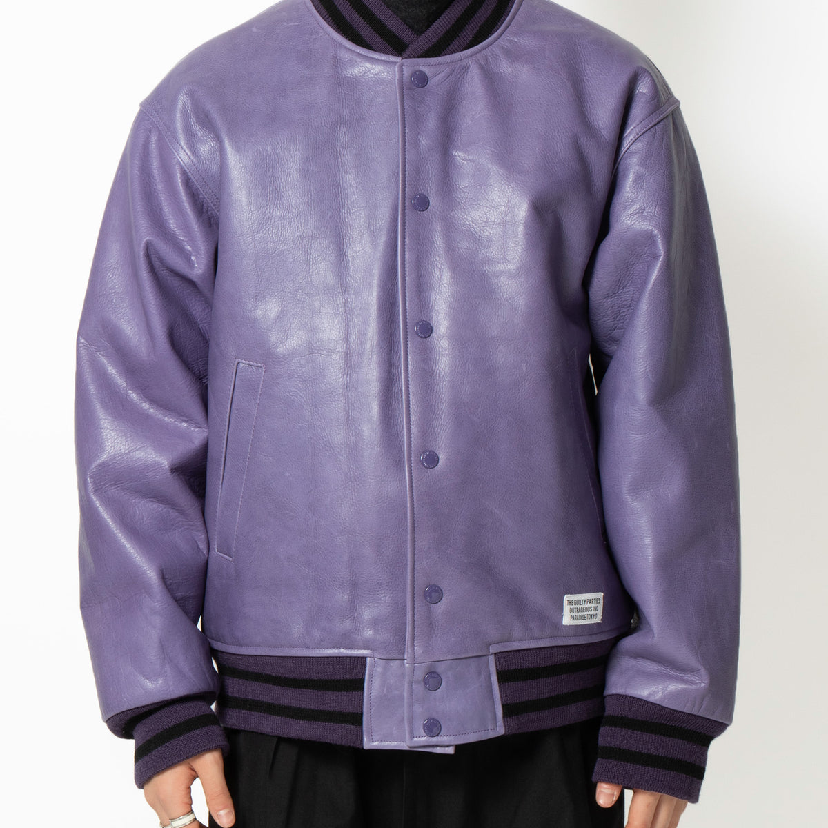 LEATHER VARSITY JACKET - WACKO MARIA (ワコマリア) - outer