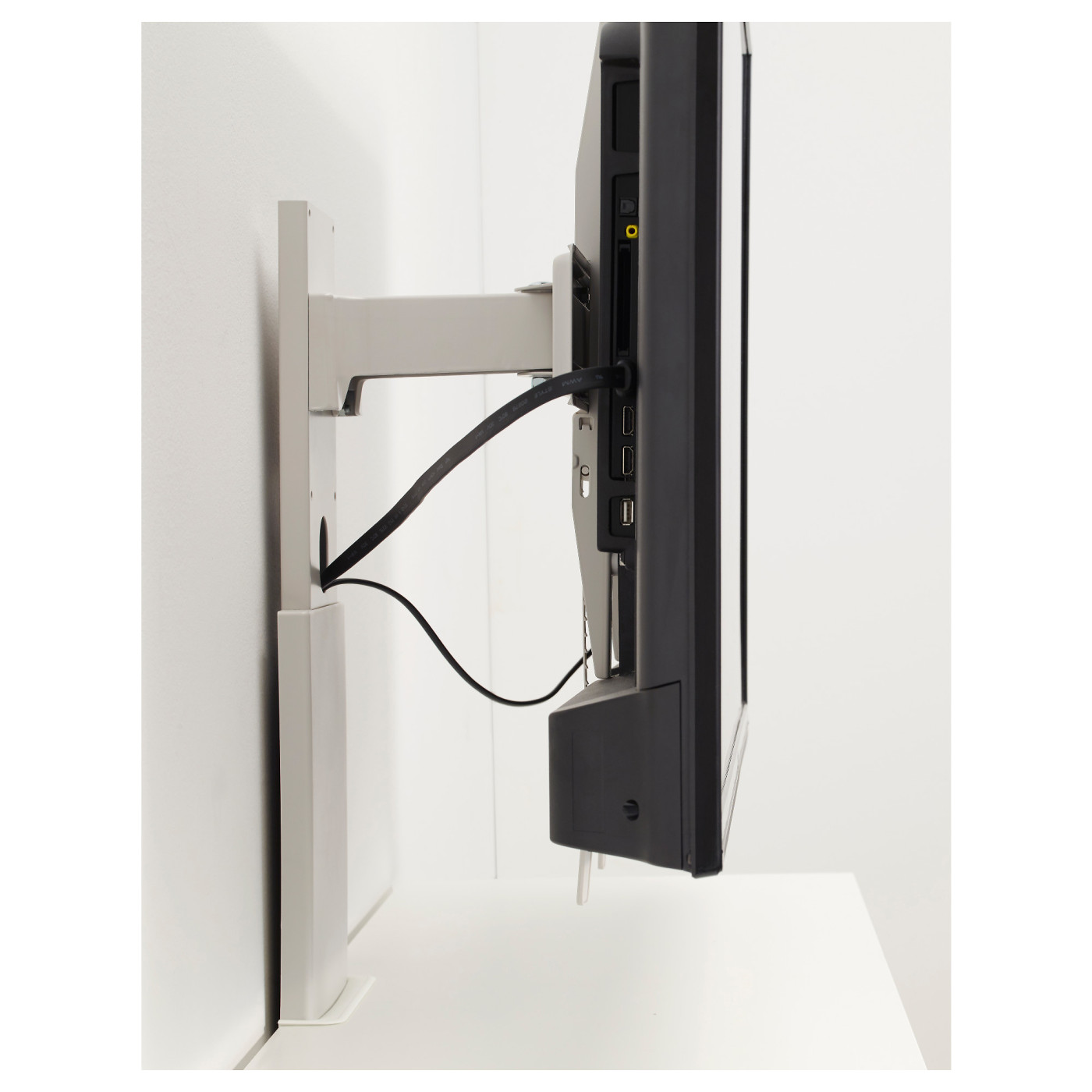 UPPLEVA bracket for TV, swivel light grey - IKEA