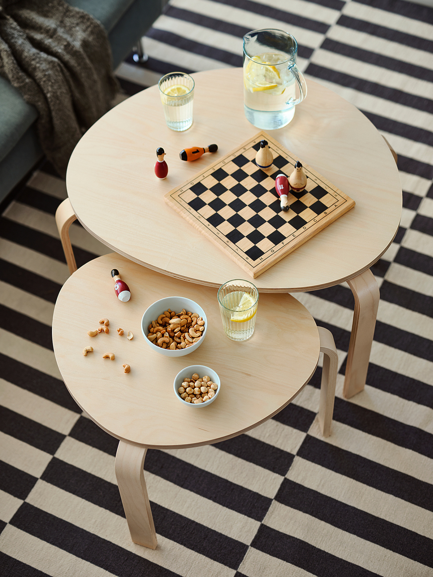 SVALSTA nest of tables, set of 2 birch veneer - IKEA