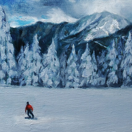 雪山（志賀高原スキー場） by 山口ミドリ - 絵画販売・購入・レンタル