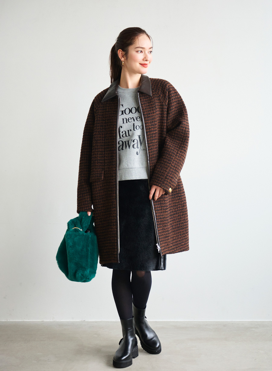 ステンカラーツイードコート｜LOUNIE（ルーニィ）公式サイト／公式