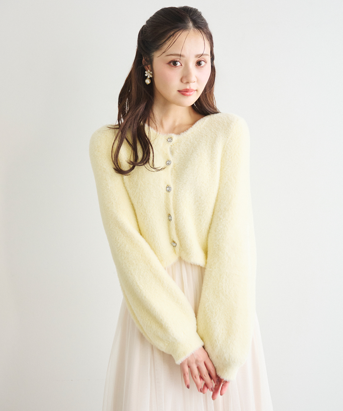 ショートシャギーニットカーディガン｜PETAL ONLINE（ペタルオンライン）